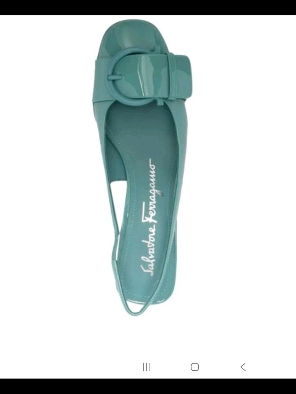 Salvatore Ferragamo Briget 9C Pump TURQUOI LeatherClassic Gancini HEEL Women NWB - Picture 6 of 16